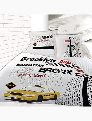 Housse de couette Cab + taies polycoton