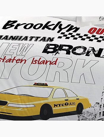 Housse de couette Cab + taies polycoton