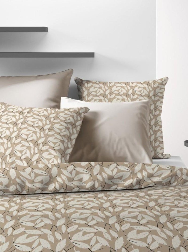 Housse de couette  Carmel + taie(s) microfibre Beige - Kiabi