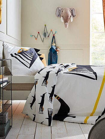 Housse de couette Catimini City 140x200 cm et taie d'oreiller - 100% Coton