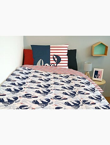 Housse de couette Catimini Cotier 140x200 cm et taie d'oreiller - 100% Coton