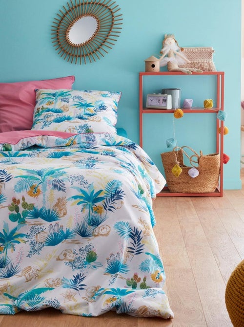 Housse de couette Catimini Oasis 140x200 cm et taie d'oreiller - 100% Coton - Kiabi