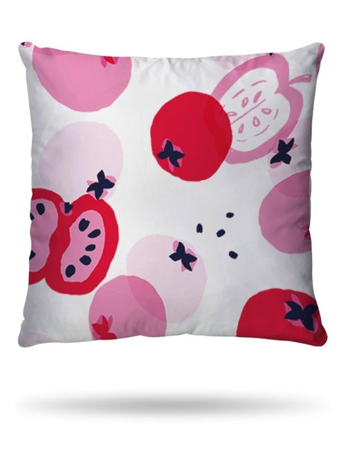 Housse de couette Catimini Pommes 140x200 cm et taie d'oreiller - 100% Coton - Blanc - Kiabi