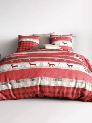 Housse de couette  Cerf gris + taie(s) coton 57 fils