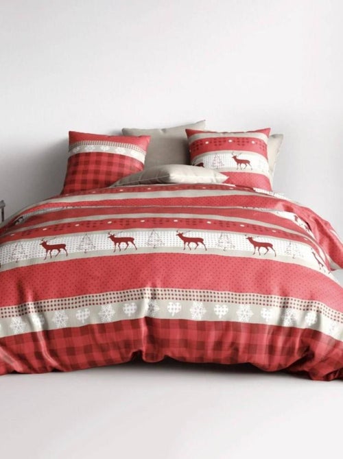 Housse de couette  Cerf gris + taie(s) coton 57 fils - Kiabi