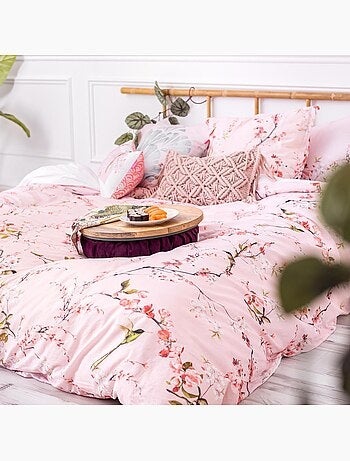 Housse de couette Chinoiserie rose "Happyfriday