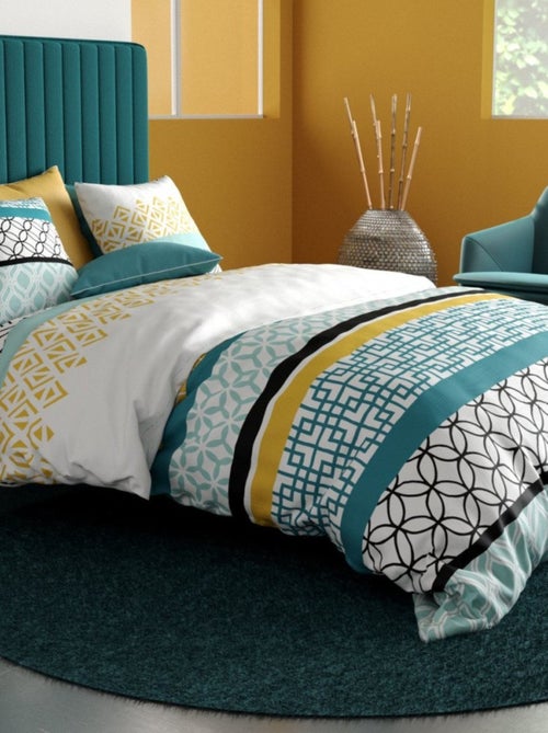 Housse de couette CITE D'OR + 2 taies coton 57 fils - Kiabi