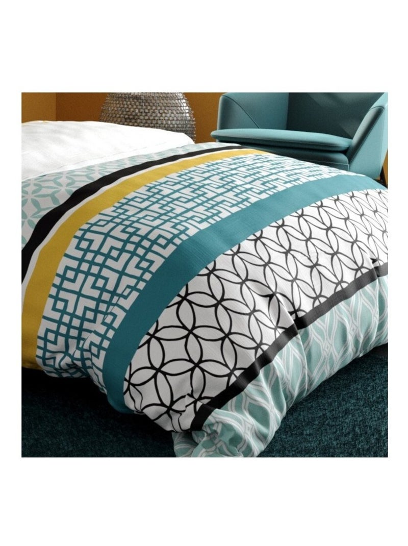 Housse de couette CITE D'OR + 2 taies coton 57 fils Blanc - Kiabi
