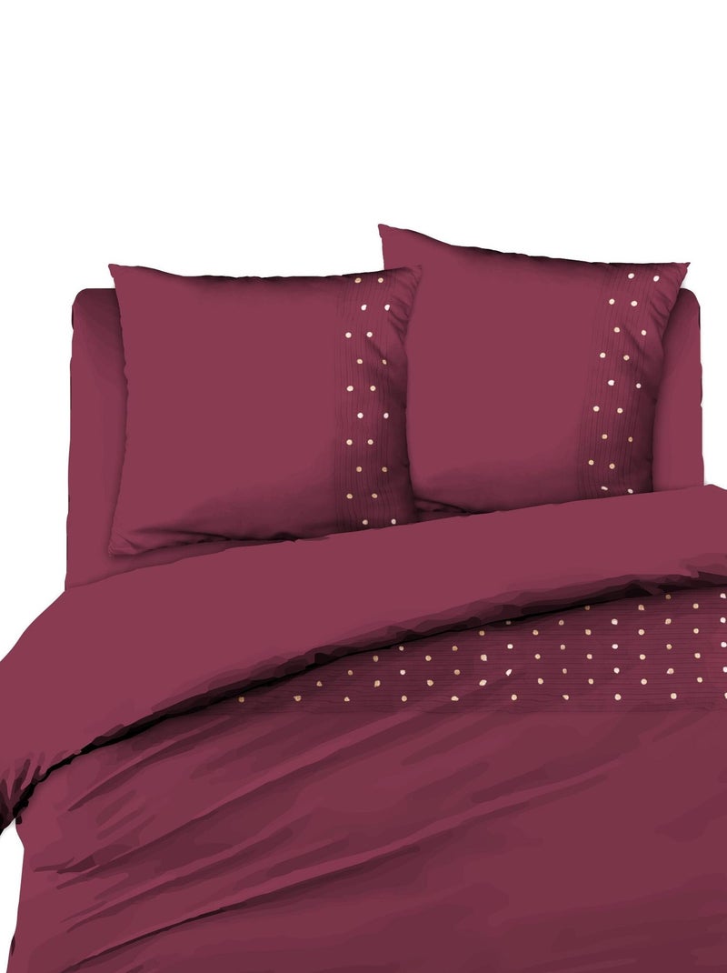 Housse de couette Collection Belle Agate uni Rouge - Kiabi