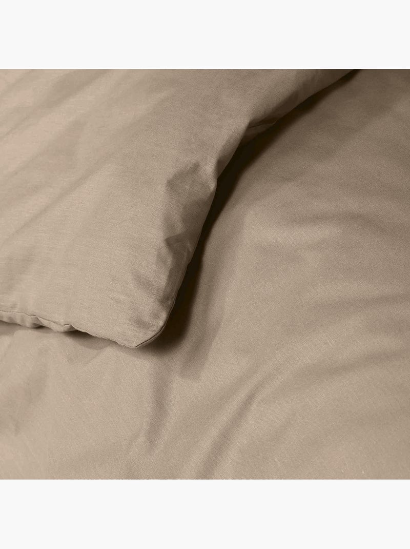 Housse de couette Collection Line Beige sable - Kiabi