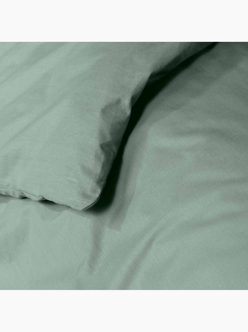 Housse de couette Collection Line Vert Sauge - Kiabi