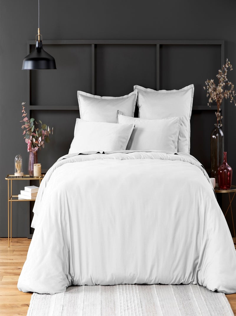 Housse de couette Collection Satin de coton Vert clair - Kiabi