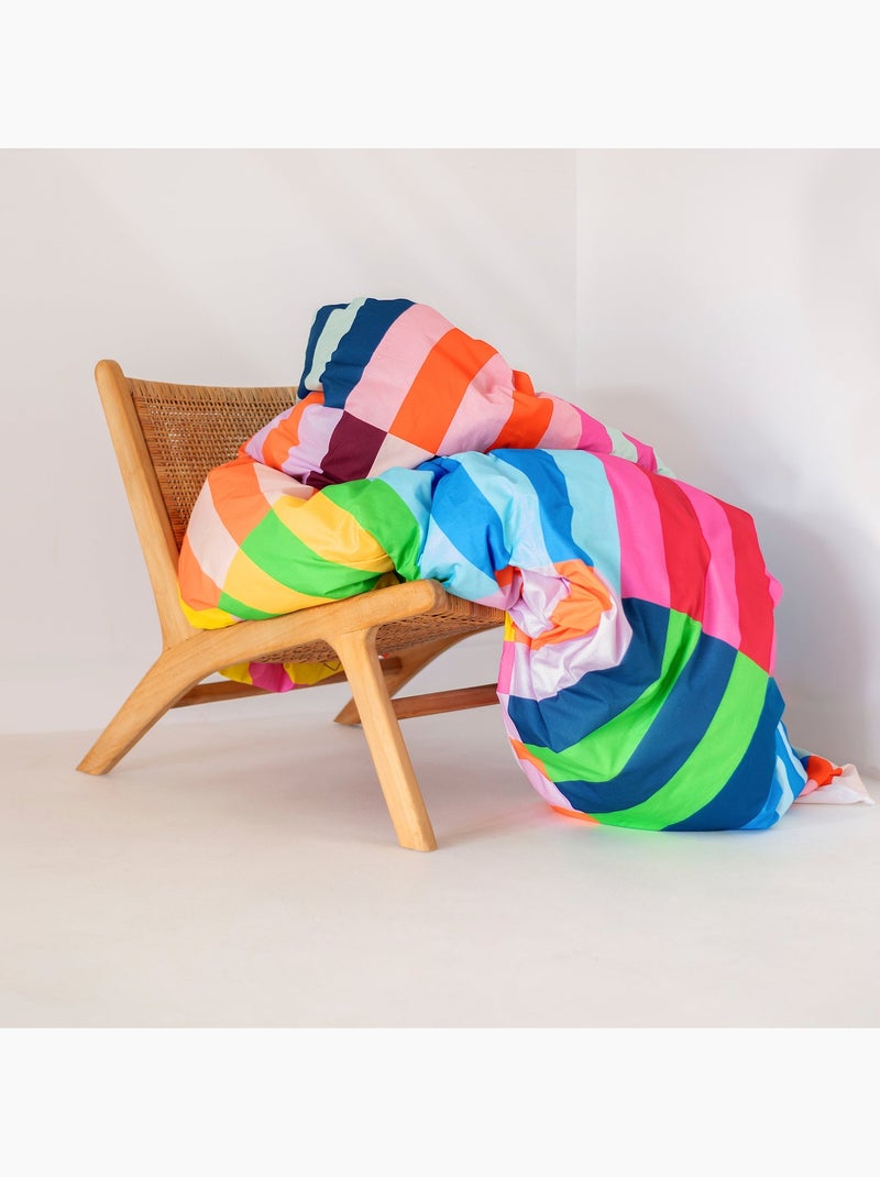 Housse de couette Color pop "Happyfriday" Multicolore - Kiabi