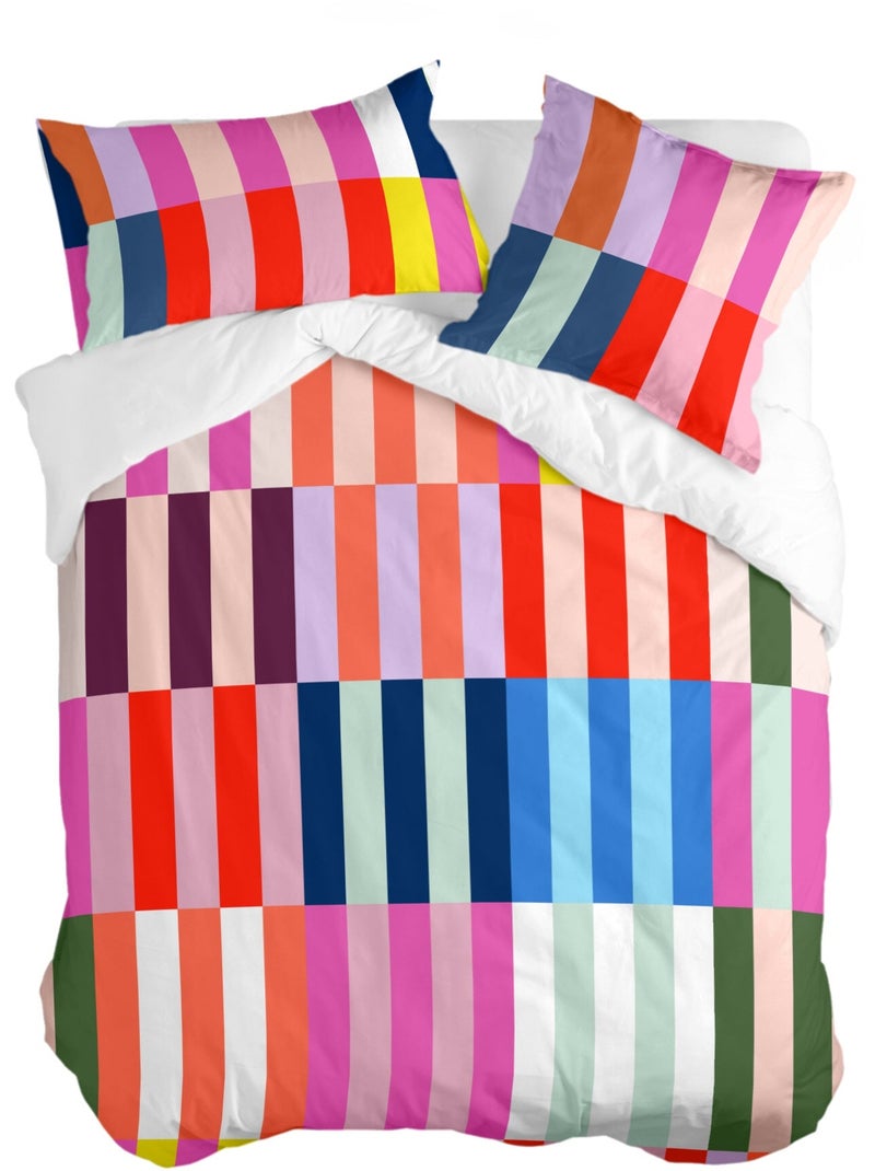 Housse de couette Color pop "Happyfriday" Multicolore - Kiabi