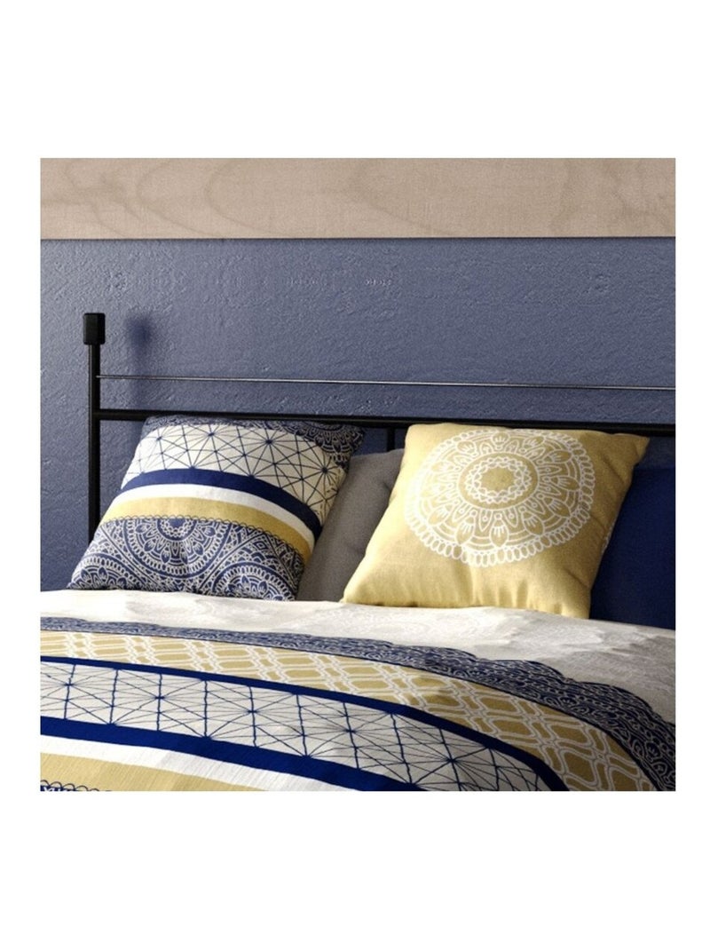 Housse de couette CONNEXIONS+ 2 taies coton 57 fils Bleu - Kiabi