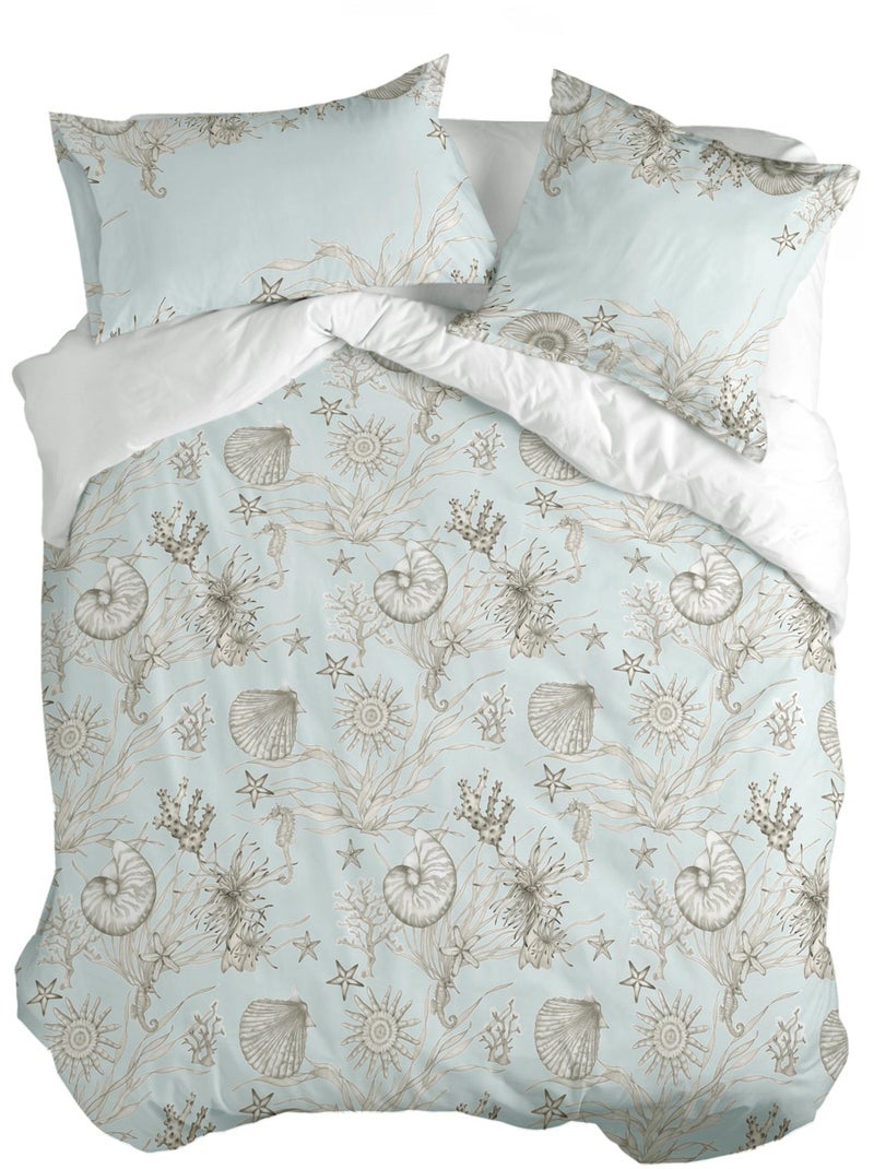 Housse de couette Coral reef "Happyfriday" Blanc - Kiabi