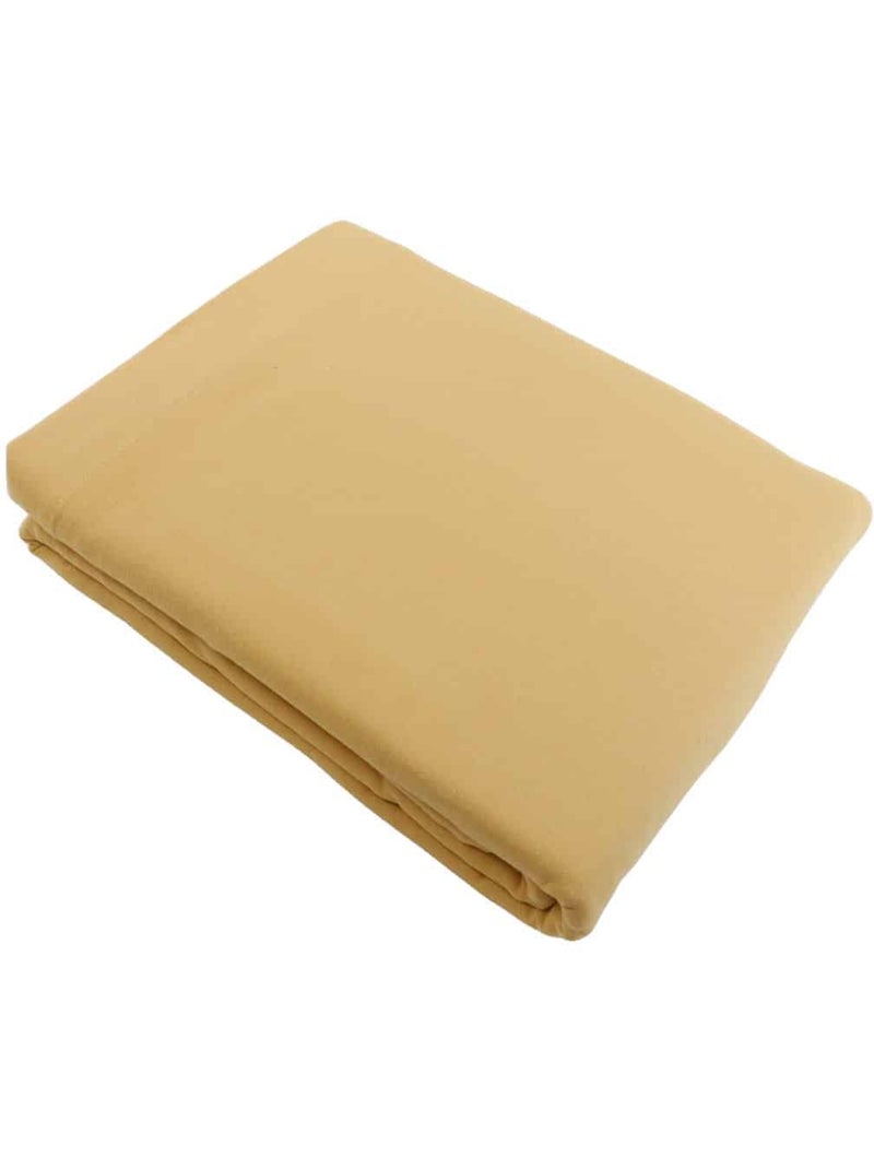 Housse de couette coton 57 fils en molleton flanelle TOUDOUX Marron caramel - Kiabi