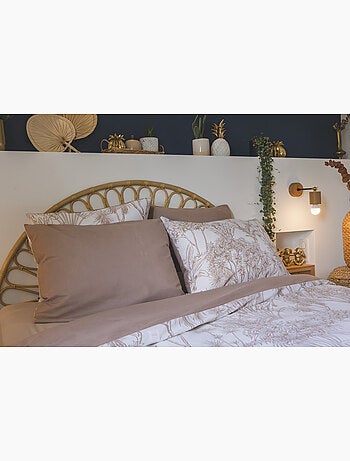 Housse de couette coton 57 fils imprimé végétal java