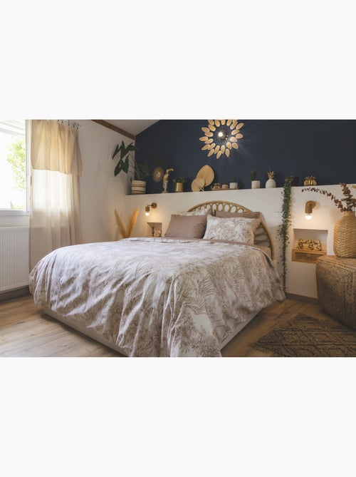 Housse de couette coton 57 fils imprimé végétal java - Kiabi