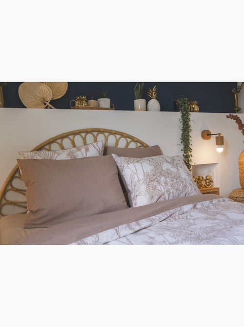 Housse de couette coton 57 fils imprimé végétal java - Kiabi