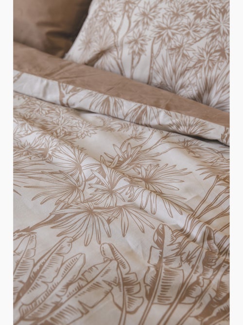 Housse de couette coton 57 fils imprimé végétal java - Kiabi