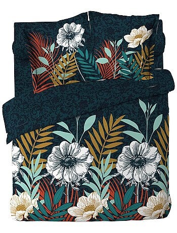 Housse de couette coton 6 pieces 220 x 240 cm Fleur d'adison