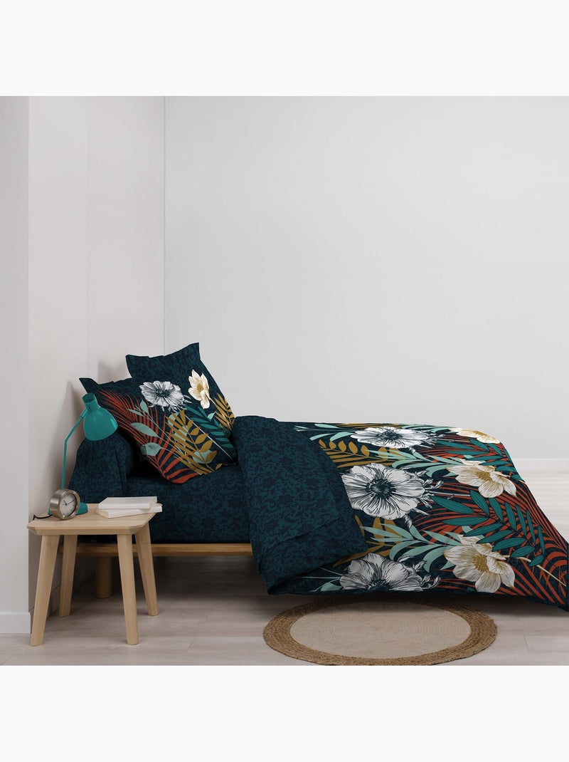 Housse de couette coton 6 pieces 240 x 260 cm Fleur d'adison Multicolore - Kiabi