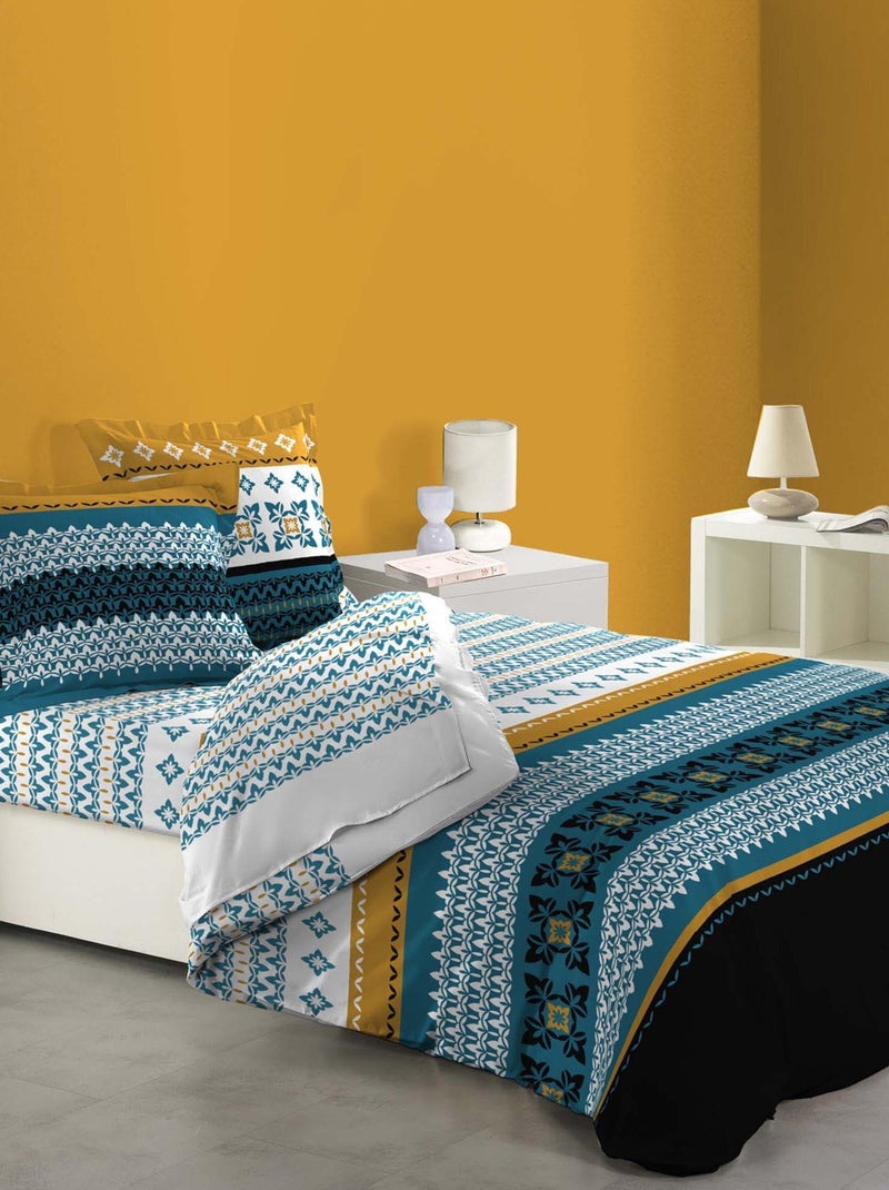 Housse de couette coton 6 pieces Dari Bleu - Kiabi