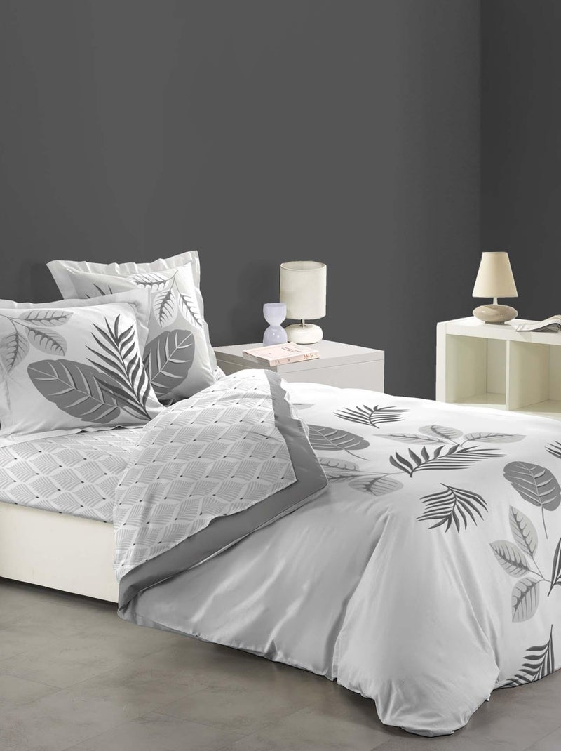 Housse de couette coton 6 pieces Olivia Blanc - Kiabi