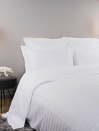 Housse de couette coton bande satin 120 fils RÊVE