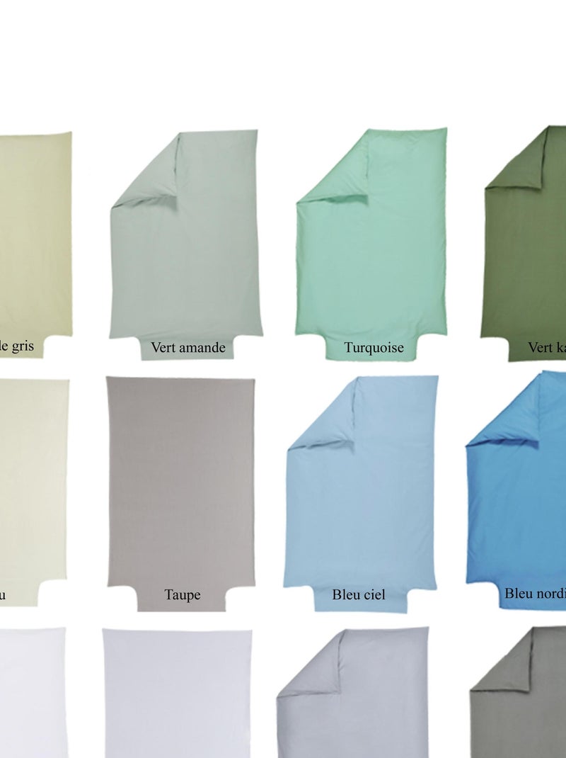 Housse de couette Coton Bio 57 fils - 'P'tit Basile' Gris foncé - Kiabi