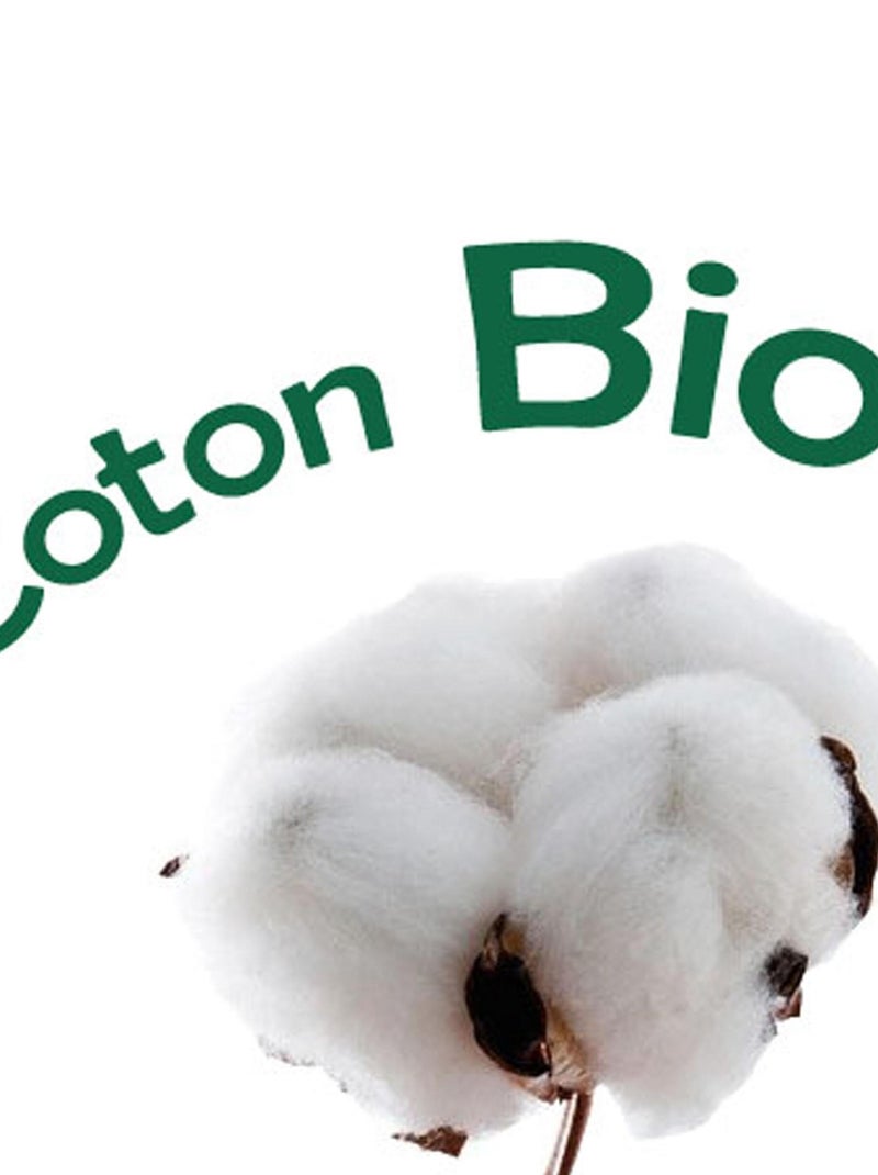 Housse de couette Coton Bio 57 fils - 'P'tit Basile' Violet prune - Kiabi