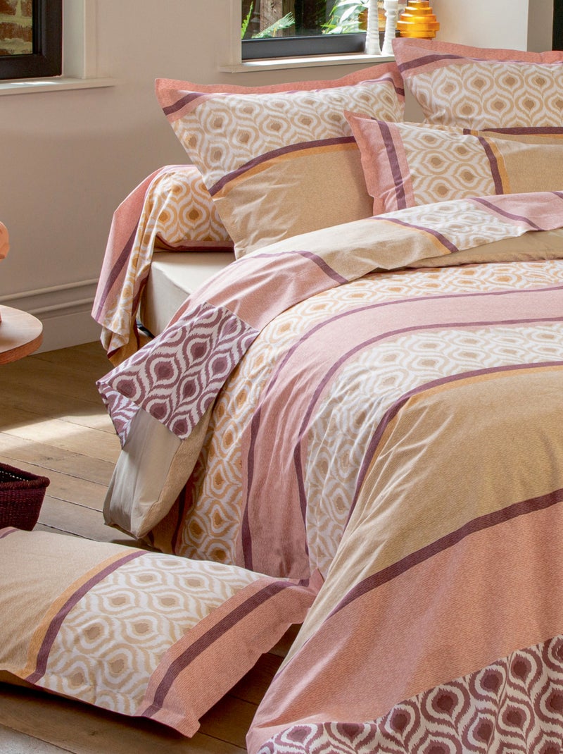 Housse de couette coton ethnique Rose - Kiabi