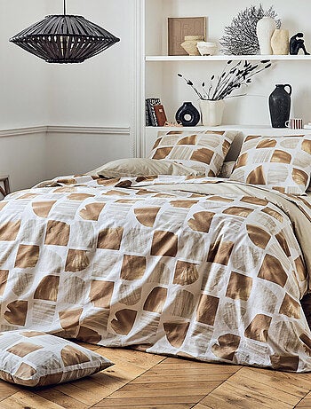 Housse de couette coton graphique