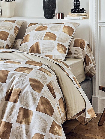 Housse de couette coton graphique