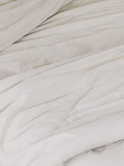 Housse de couette coton Lavé Oekotex - Kiabi