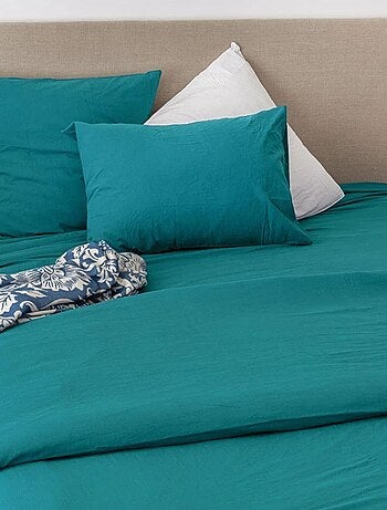 Drap Plat en Coton Lavé