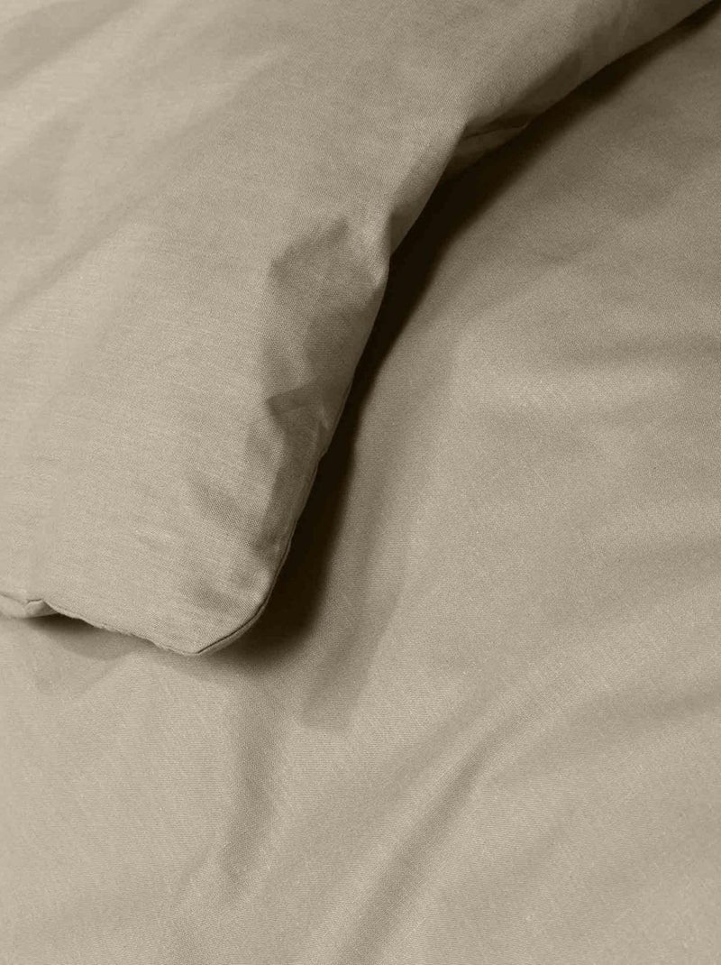 Housse de couette Coton LINA Douceur d'Intérieur Beige sable - Kiabi