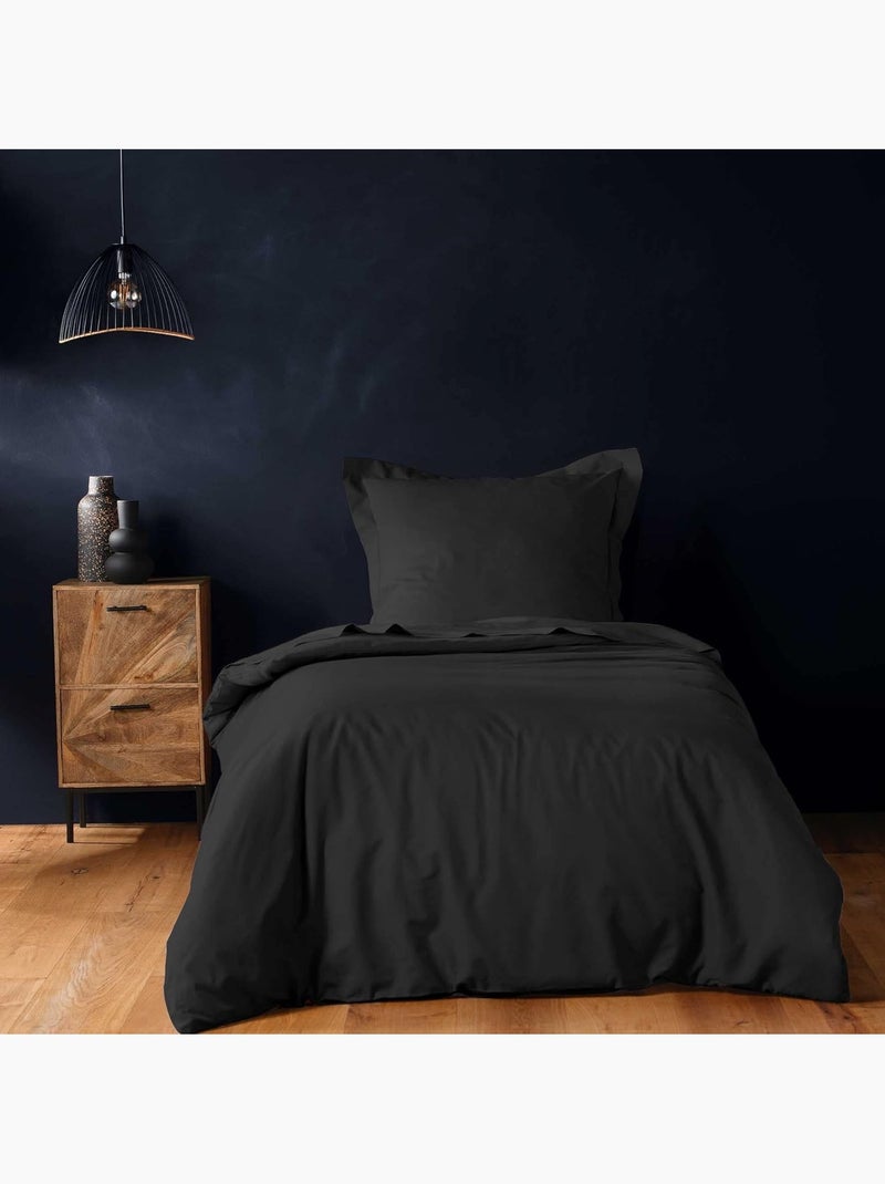 Housse de couette Coton LINA Douceur d'Intérieur Noir - Kiabi