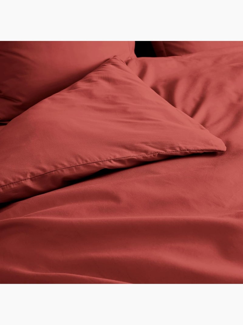 Housse de couette Coton LINA Douceur d'Intérieur Terracotta - Kiabi