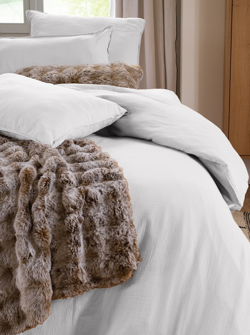 Housse de couette coton MILOS Blanc - Kiabi