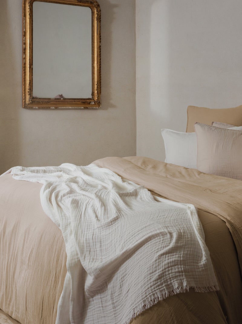 Housse de couette coton MILOS Camel - Kiabi