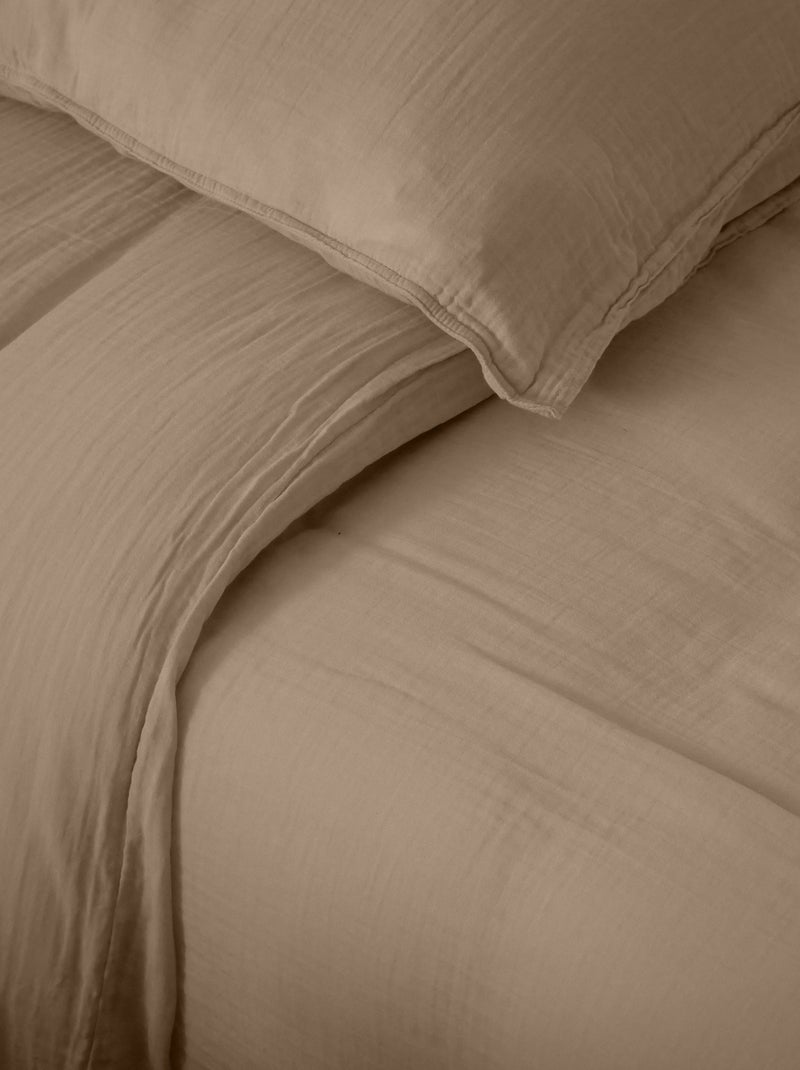 Housse de couette coton MILOS Camel - Kiabi