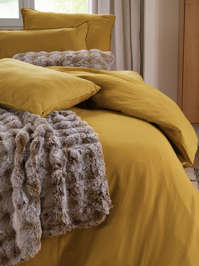Housse de couette coton MILOS Gold - Kiabi