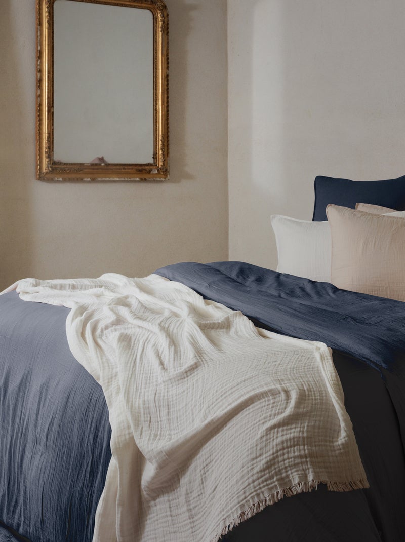 Housse de couette coton MILOS Noir Noir - Kiabi