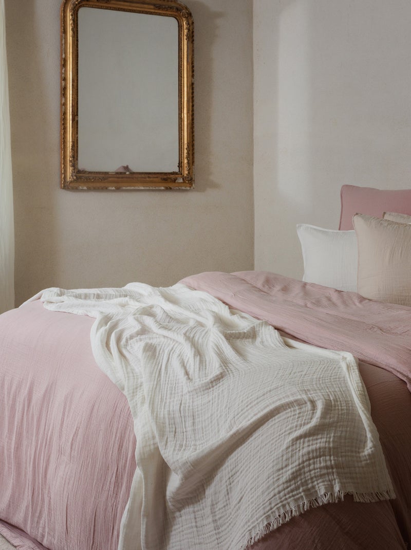 Housse de couette coton MILOS Rose - Kiabi