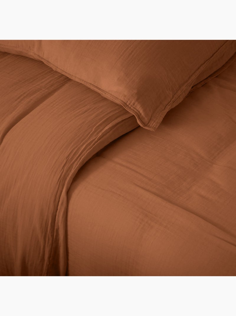 Housse de couette coton MILOS Rouge foncé - Kiabi