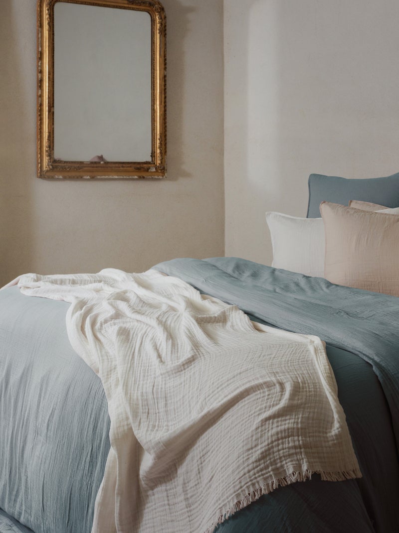 Housse de couette coton MILOS Vert anis - Kiabi