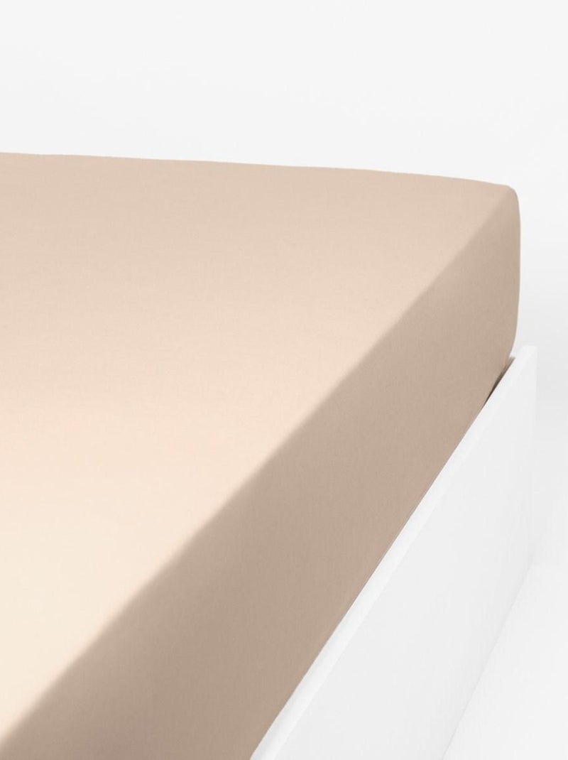 Housse de couette coton percale 200 fils DESIREE Beige - Kiabi
