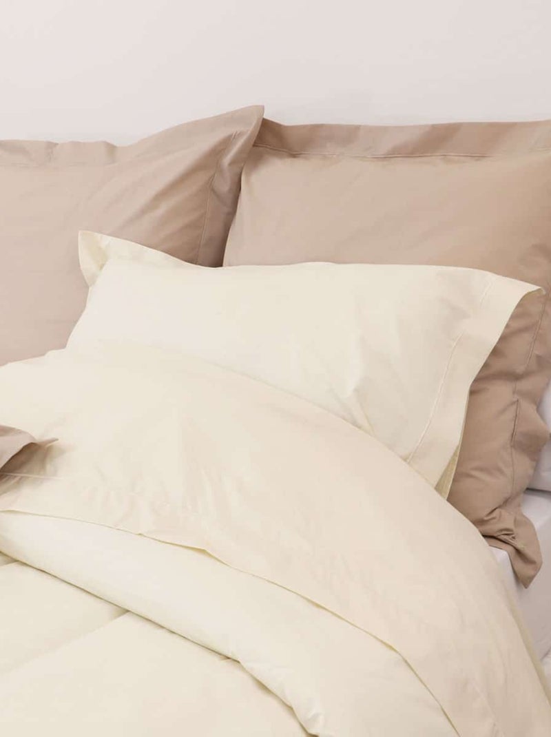 Housse de couette coton percale 200 fils DESIREE Bleu nuit - Kiabi